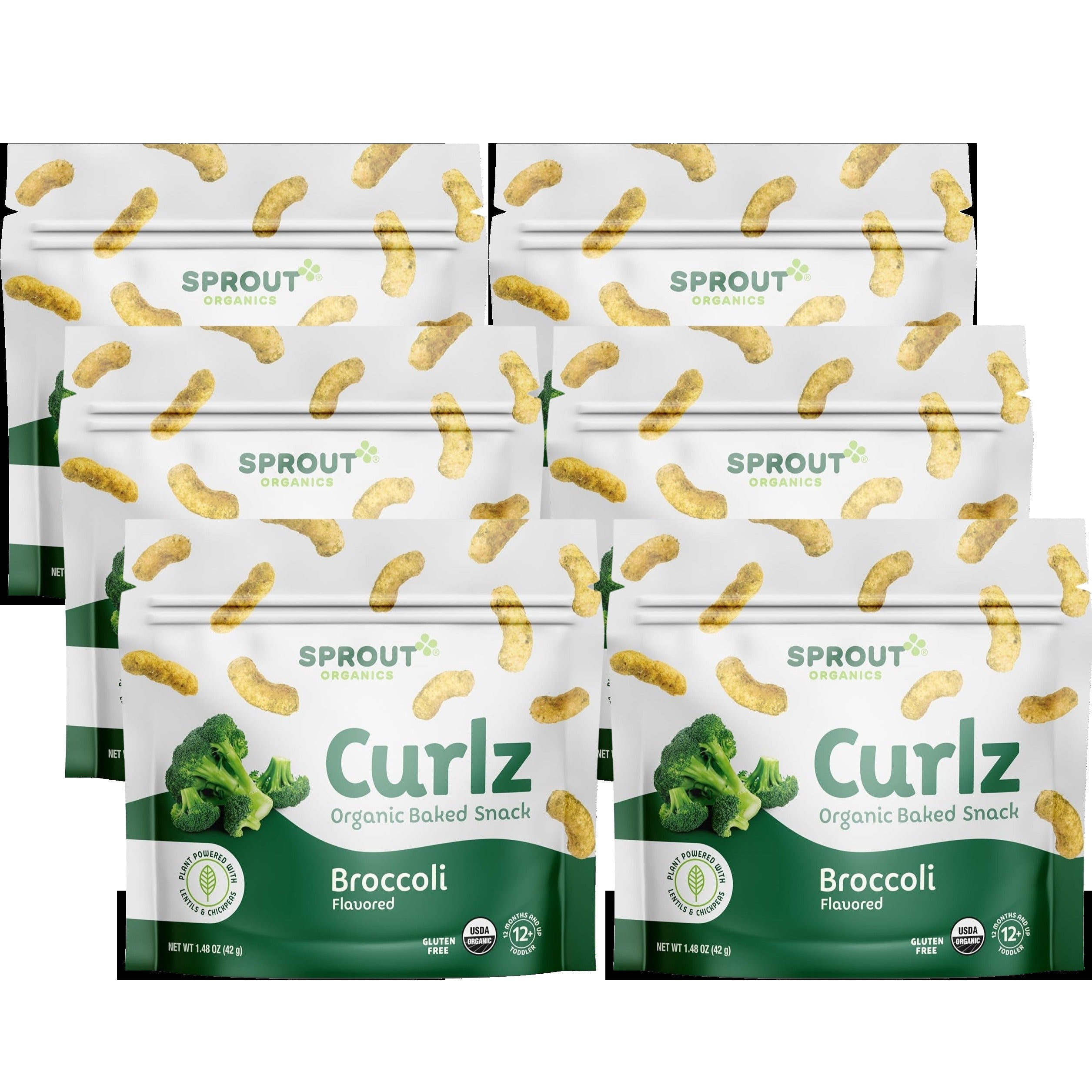 Curlz Toddler Snack Broccoli (6 Pack)