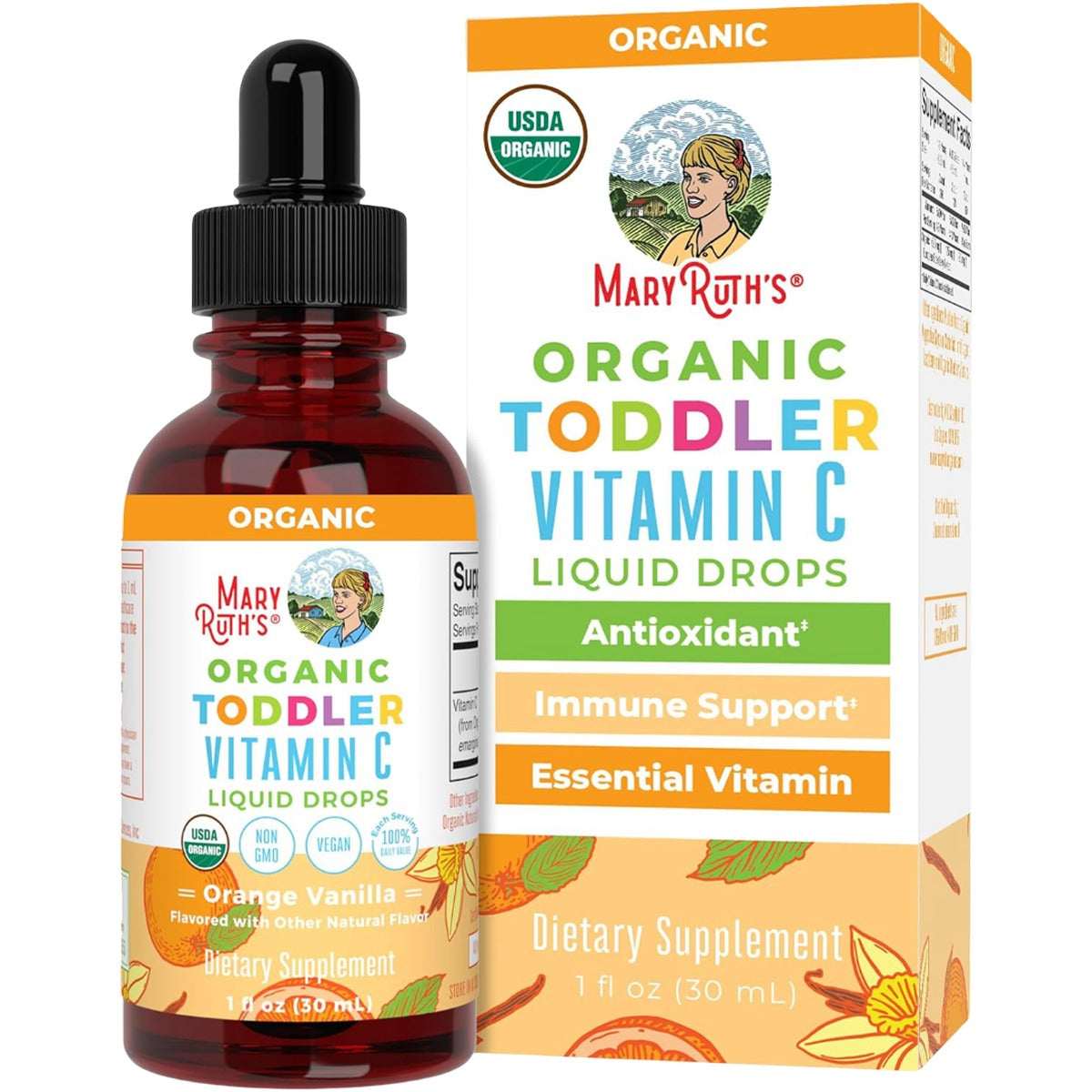 Organic Toddler Vitamin C Drops - Orange Vanilla