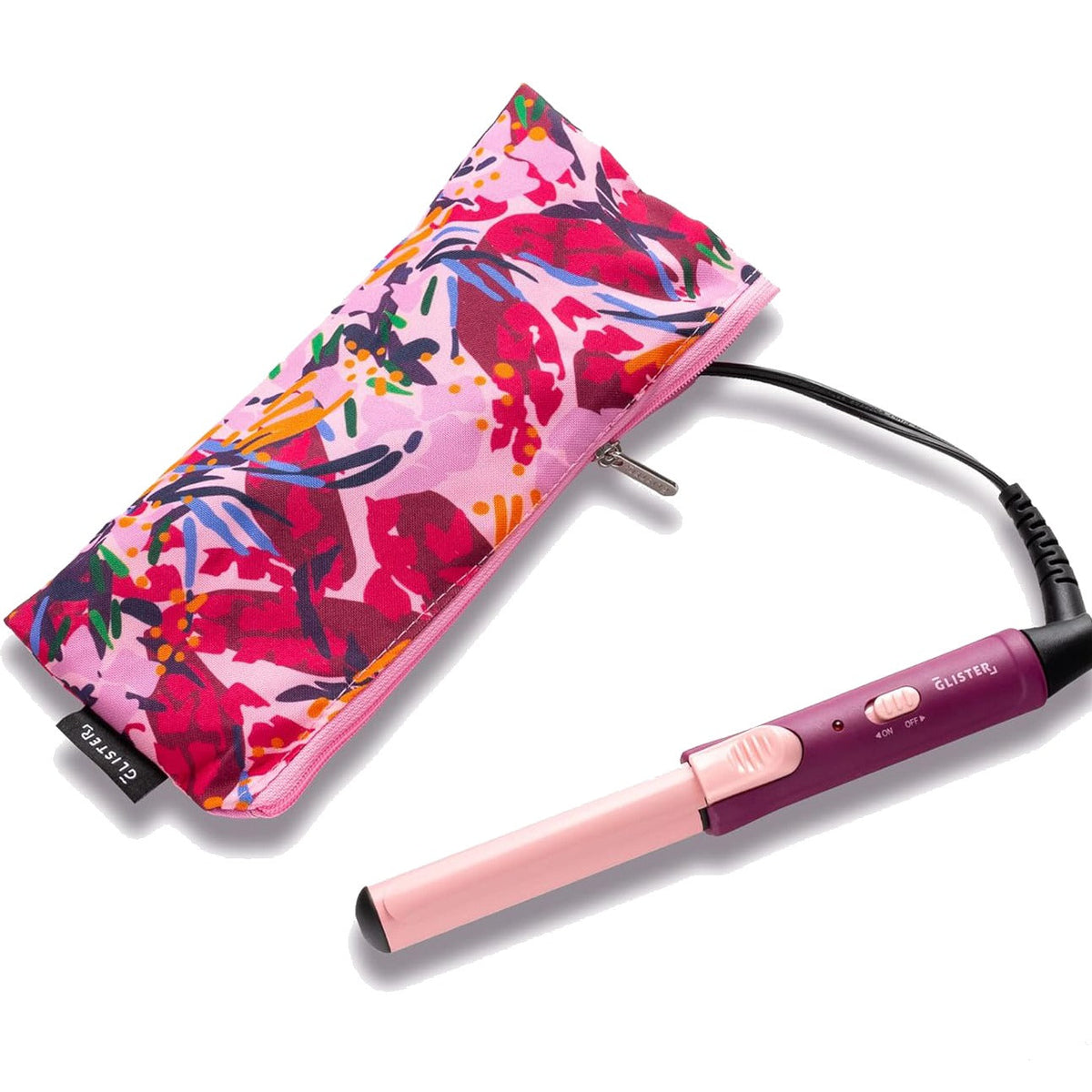Mini Curls Travel Clip Curler with Carrying Pouch - Plum