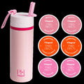 22oz Hydration Bottle With Straw + Vitapods (6 CT) - Pink