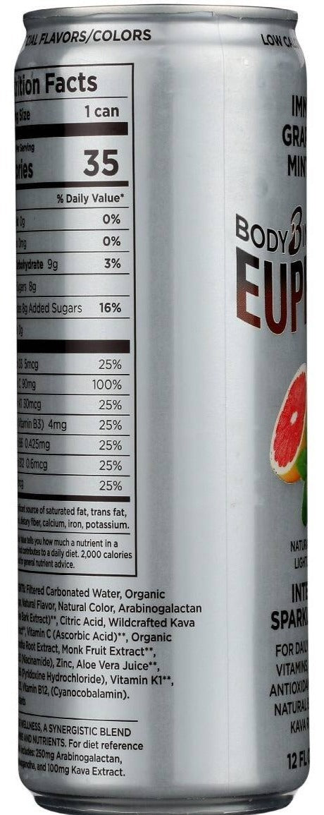 Intelligent Sparkling Water Grapefruit Mint Basil (12 Pack)