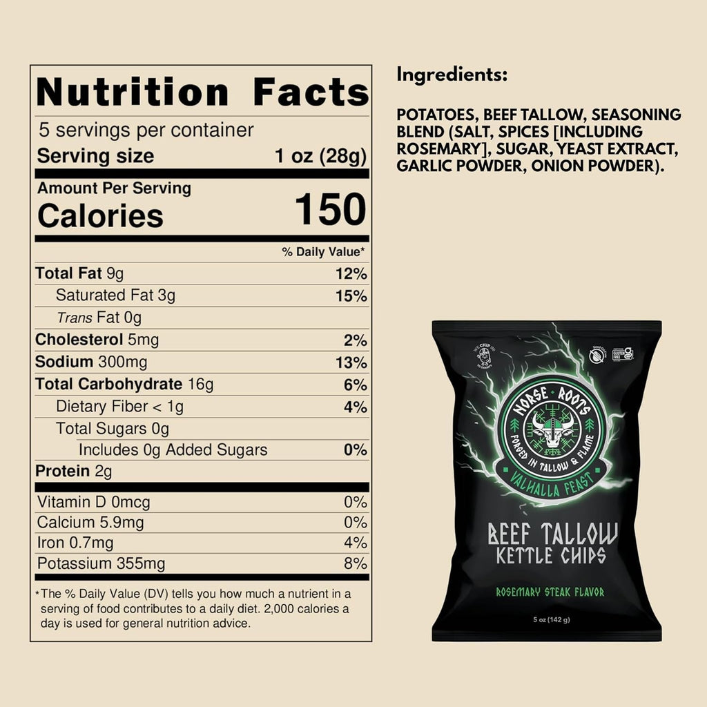 Rosemary Beef Tallow Kettle Chips