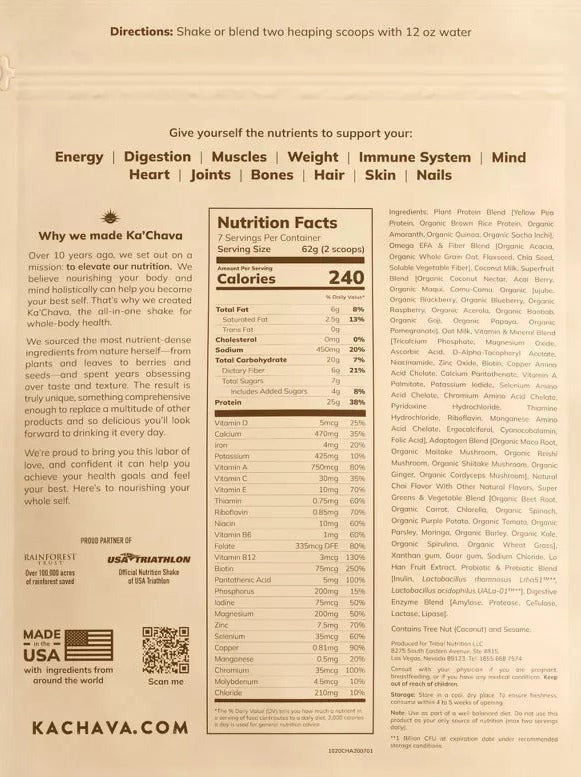 All-In-One Plant Based Nutrition Shake Powder - Chai