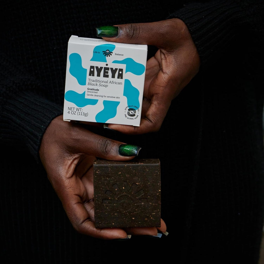 Traditional African Black Soap Bar - Gratitude