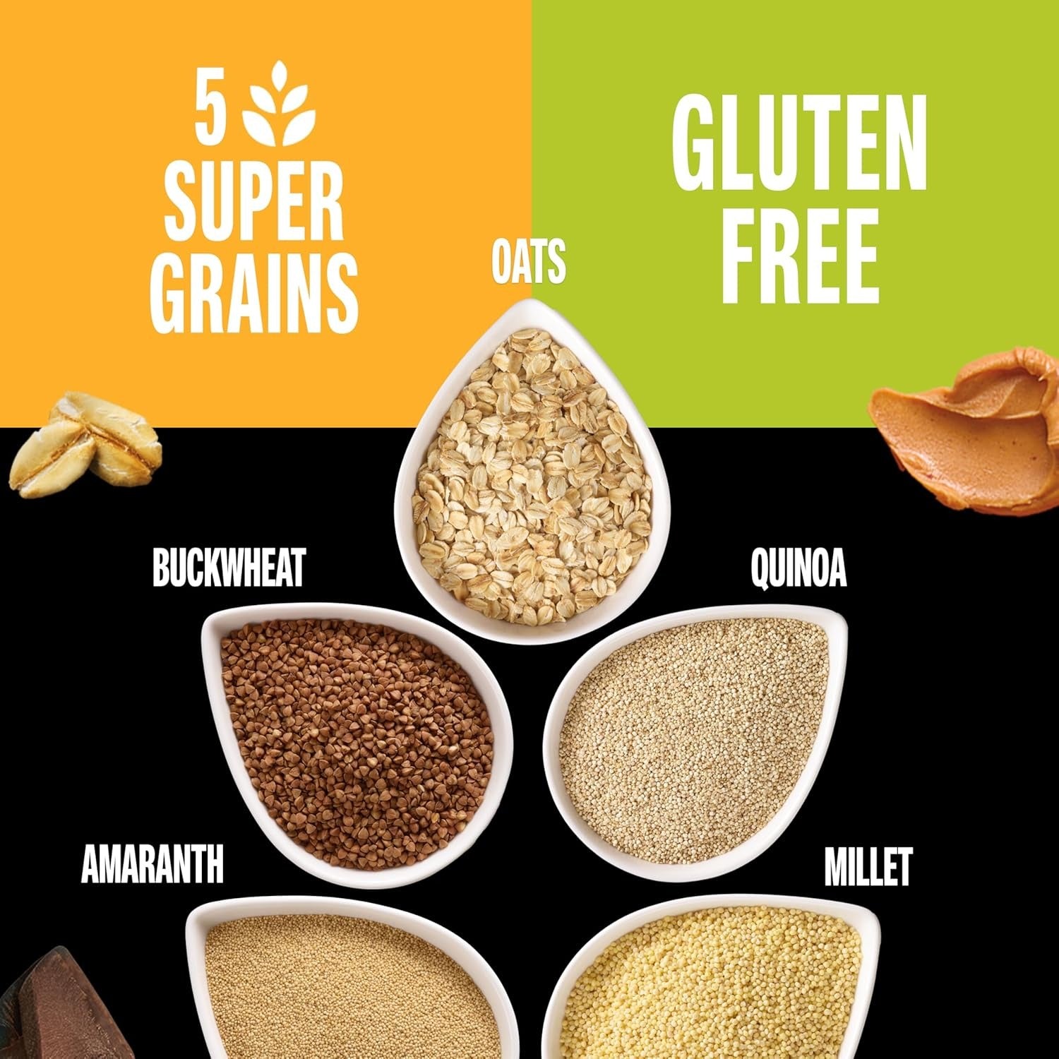 Healthy Grains Energy Bars - Peanut Butter Dark Chocolate (5 CT)