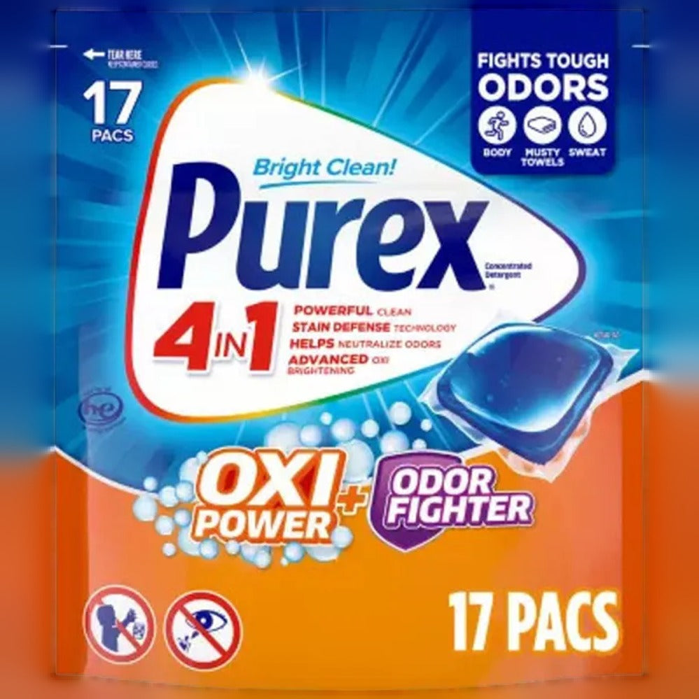 Laundry Pods 4-In-1 Duo Oxi + Odor Fighter (17 CT)