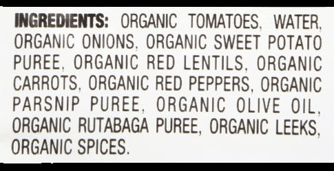 Organic Veggie Red Lentil Bake Baby Food