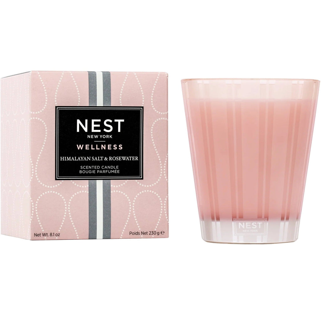 Himalayan Salt + Rosewater Scented Classic Candle
