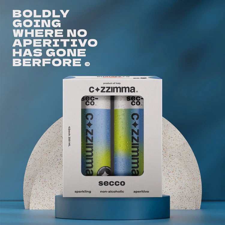 Secco Sparkling Non-Alcoholic Italian Aperitivo (4 Pack)