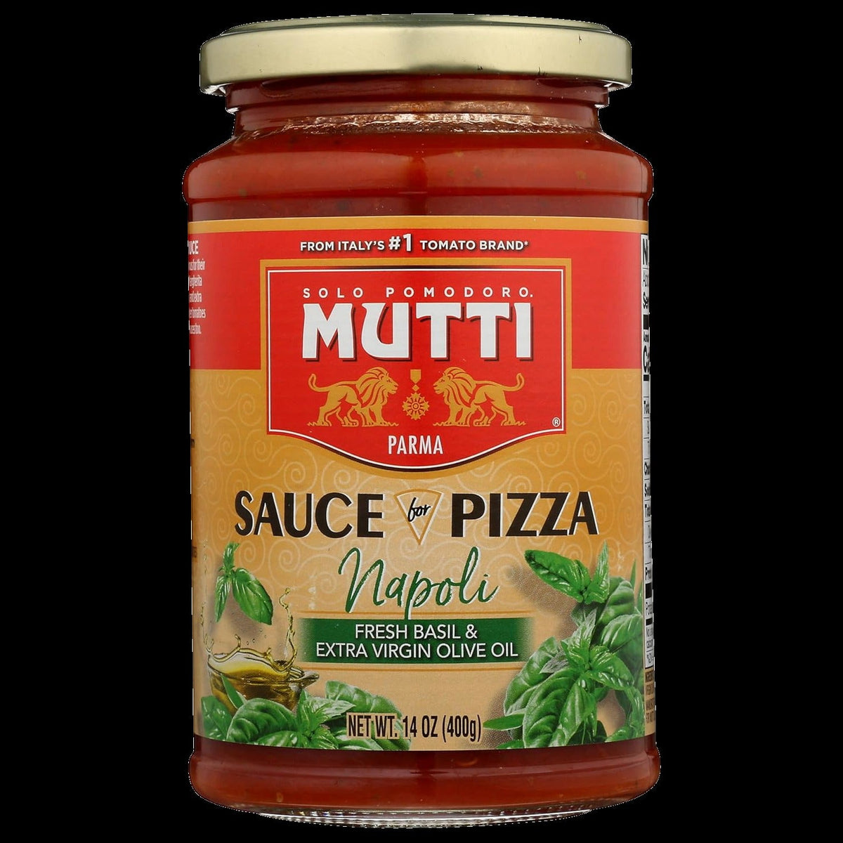 Basil Pizza Sauce With Extra Virgin Olive Oil