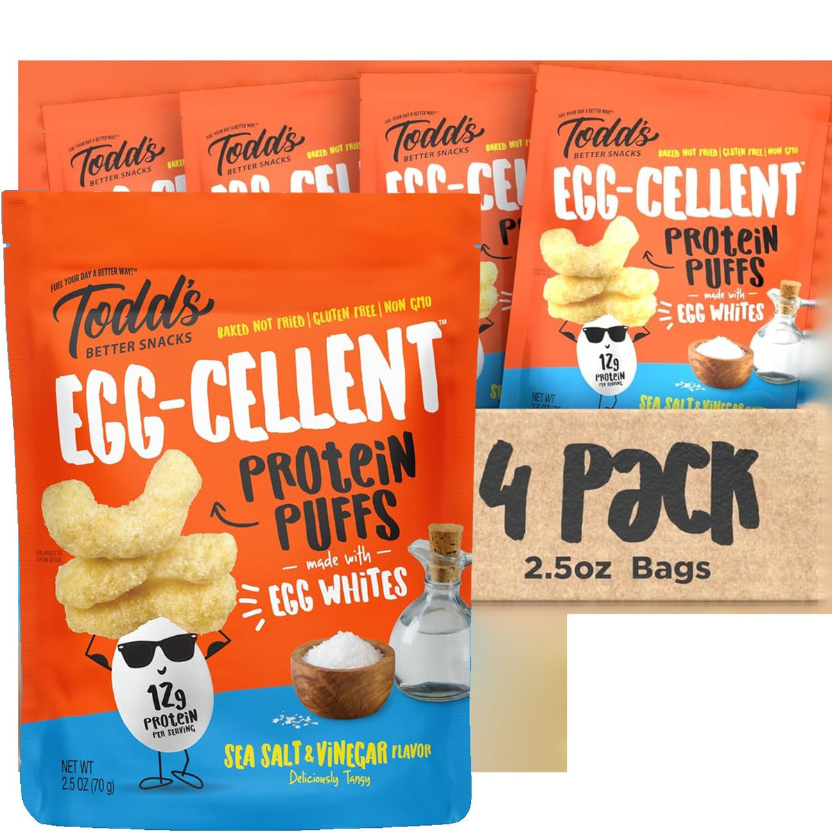 Egg-Cellent Protein Puffs - Sea Salt & Vinegar (4 CT)