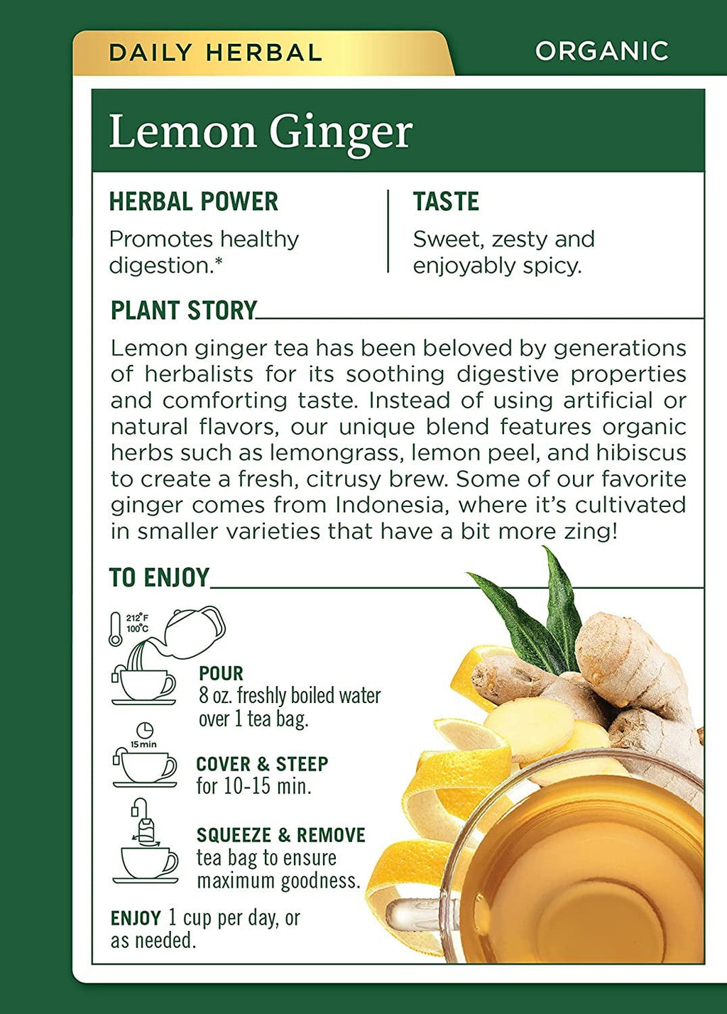 Organic Lemon Ginger Tea