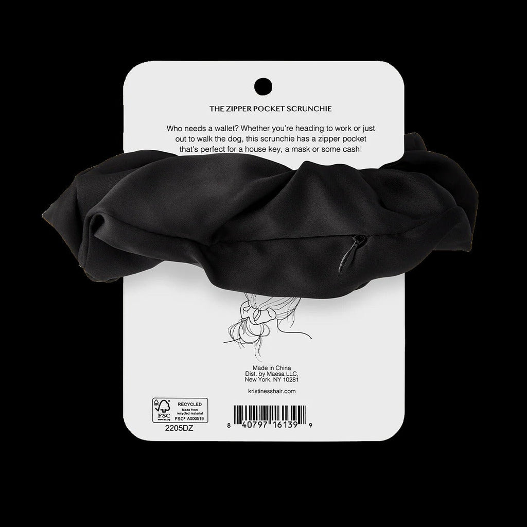Hidden Pocket Scrunchie Hair Elastic
