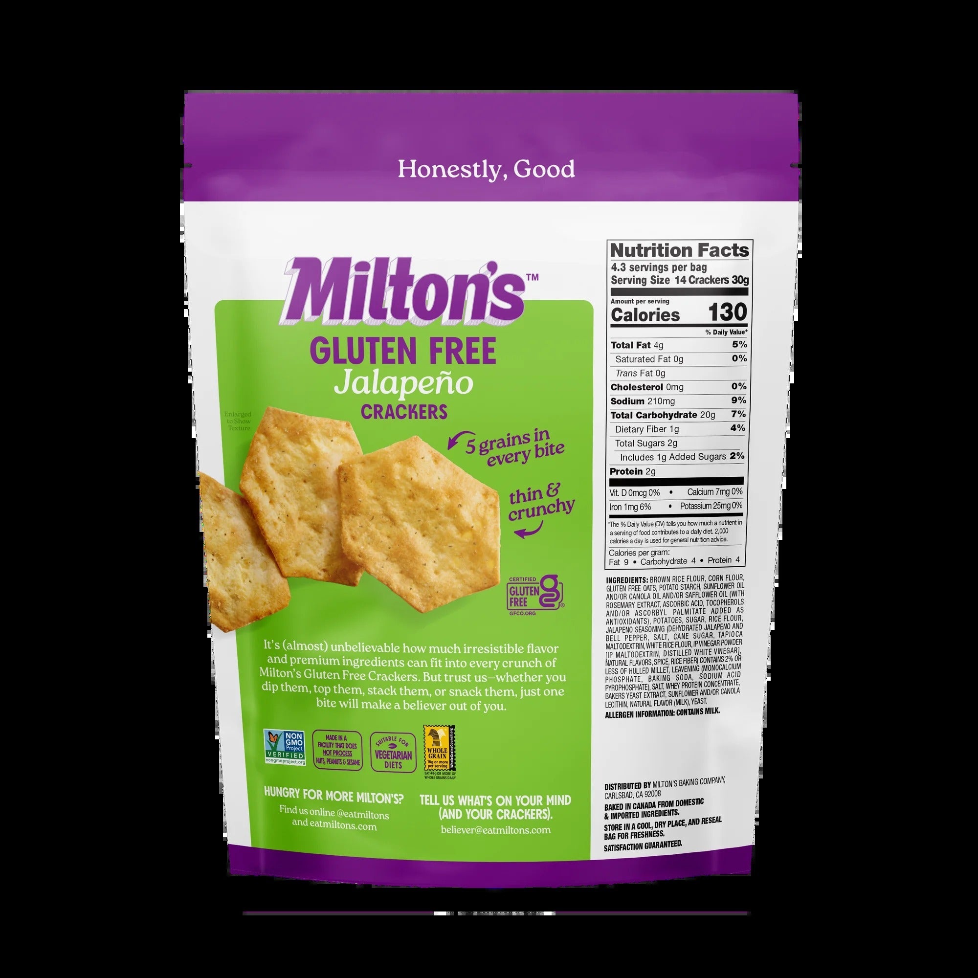 Jalapeño Gluten-Free Crackers