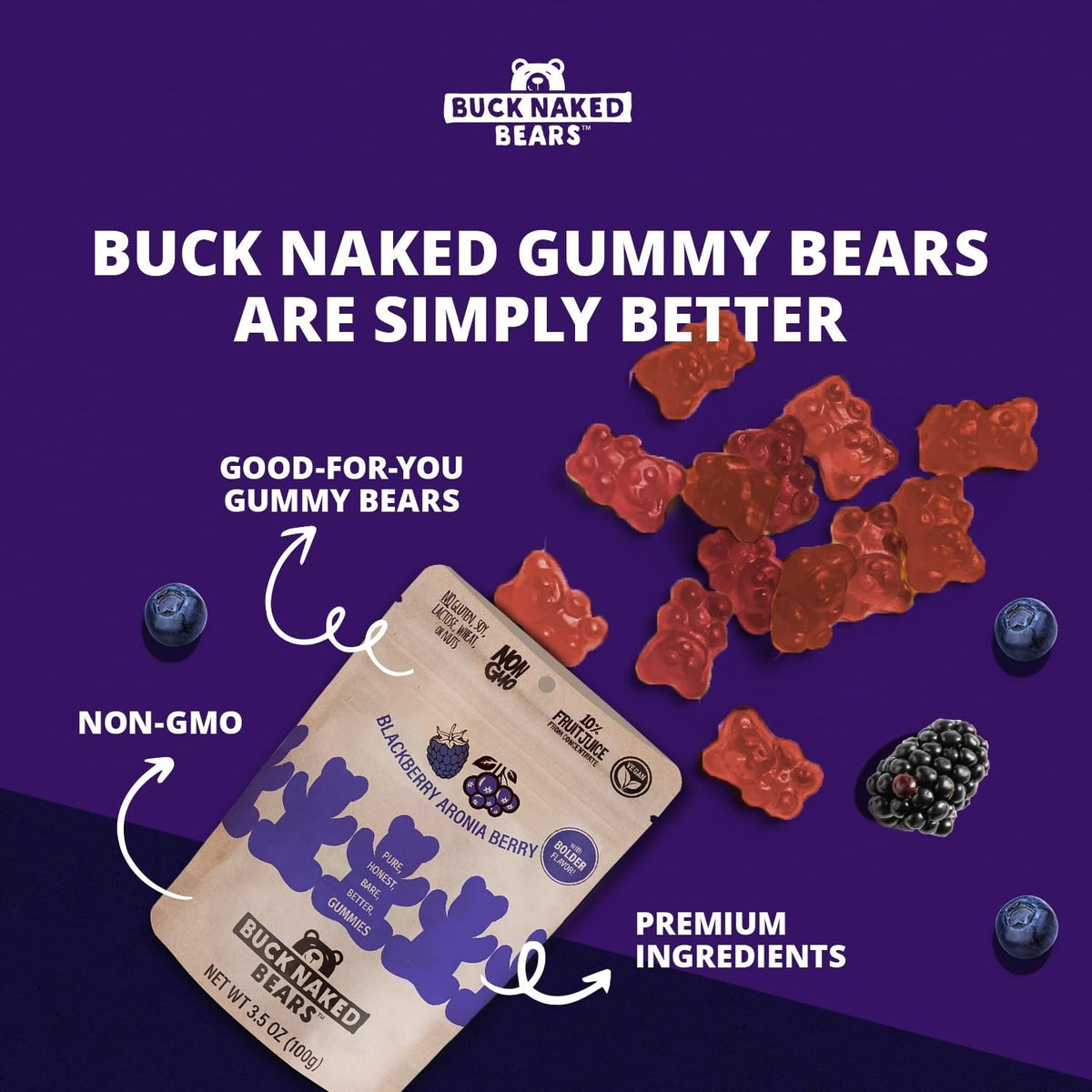 Blackberry and Aronia Berry Gummy Bears