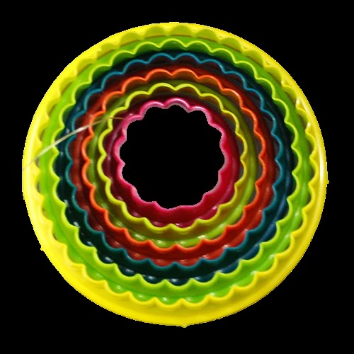 Circular Cookie Cutter Set - Assorted Colors (6 Piece)