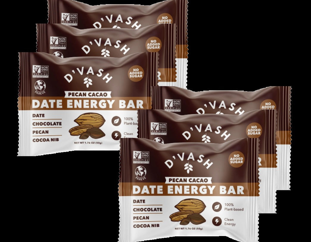 Chocolate Pecan Cocoa Date Energy Bars (6 Pack Case)