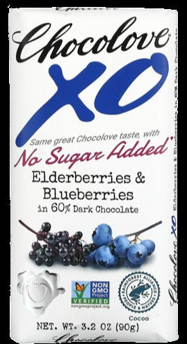 Elderberries & Blueberries In Dark Chocolate Bar