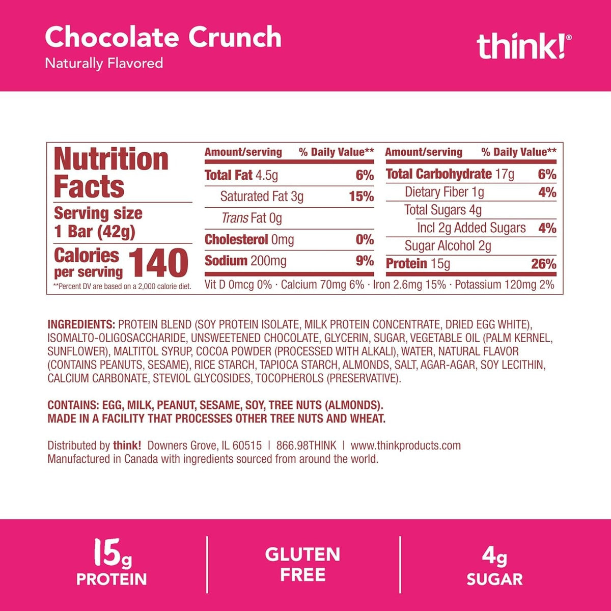 High Protein Chocolate Crunch Crispy Squares (4 CT)