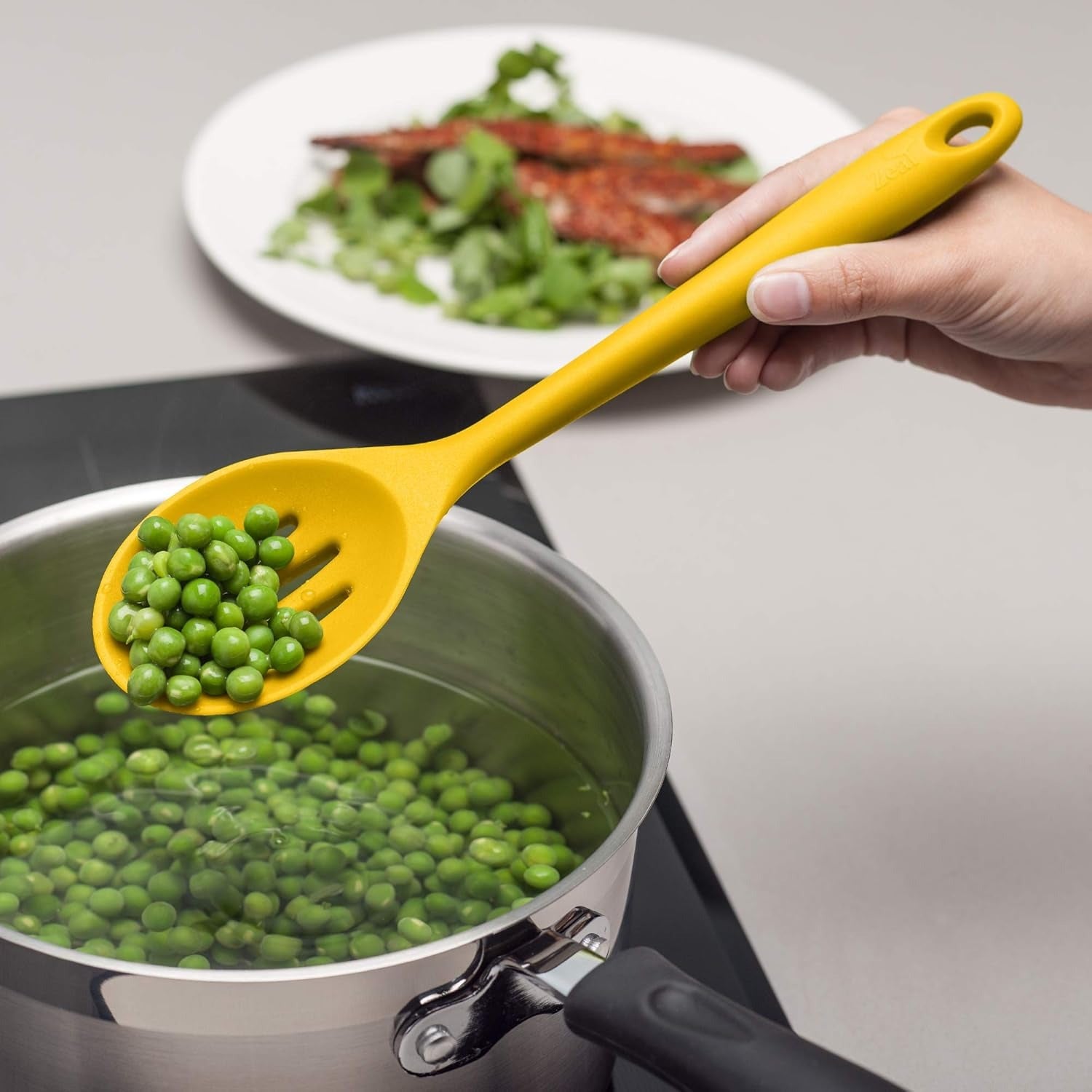 Silicone Slotted Spoon - Mustard