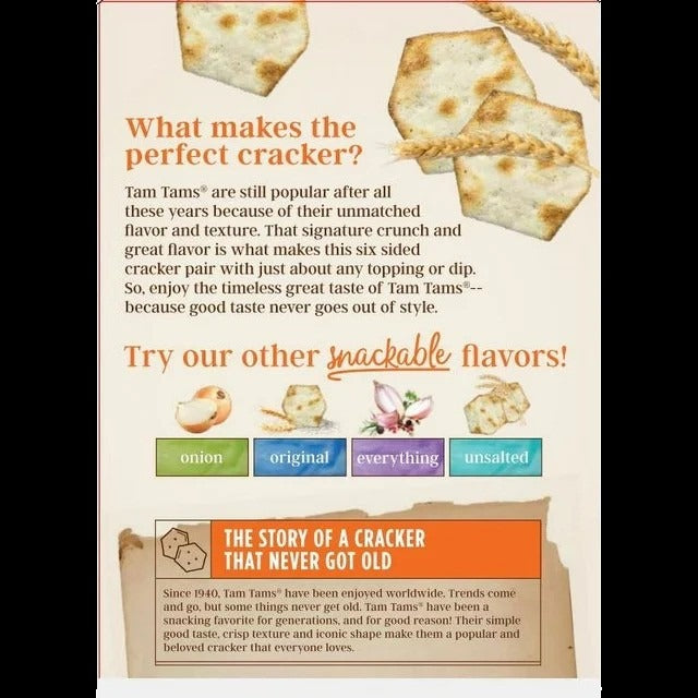 Tam Tams Garlic Snack Crackers