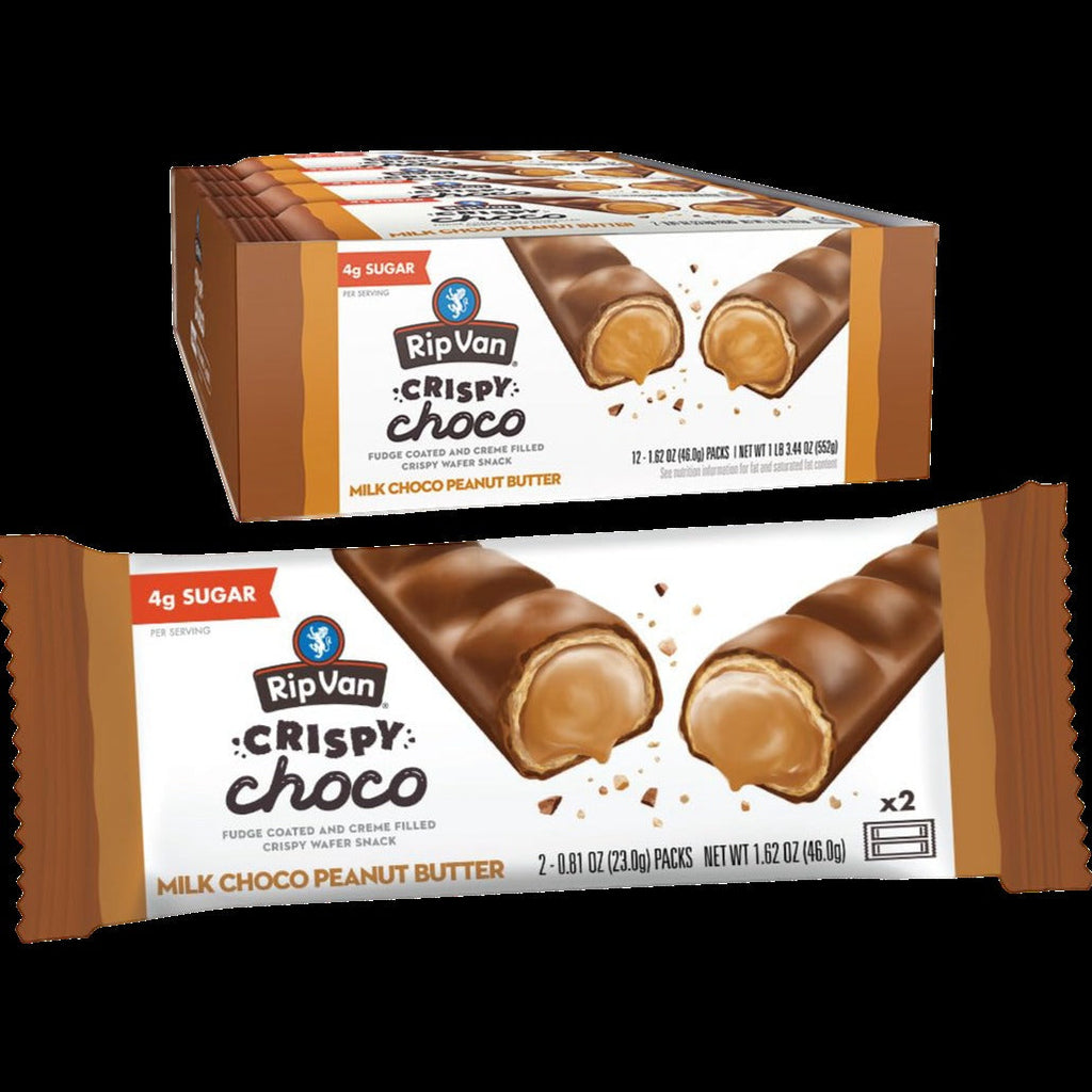 Crispy Choco Wafer Bars - Milk Choco Peanut Butter (12 CT)
