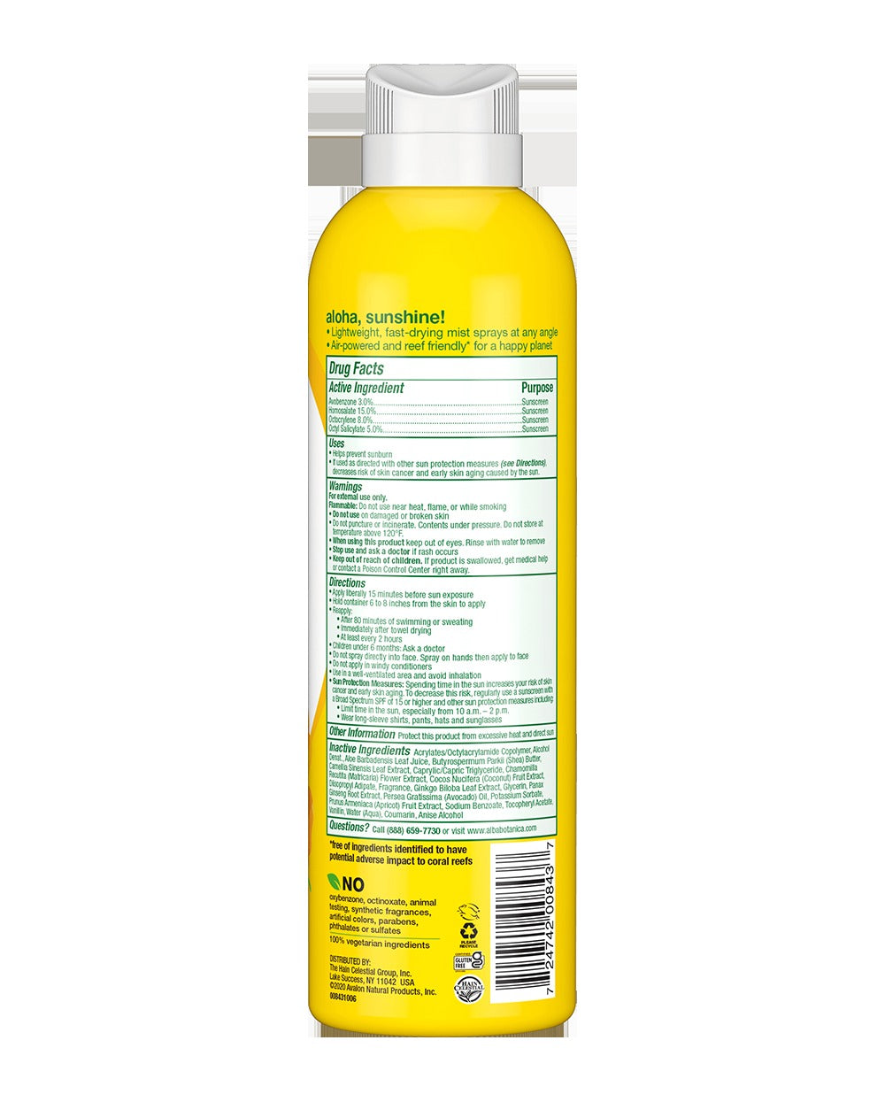 Hawaiian Coconut Clear Spray Sunscreen Spf 50