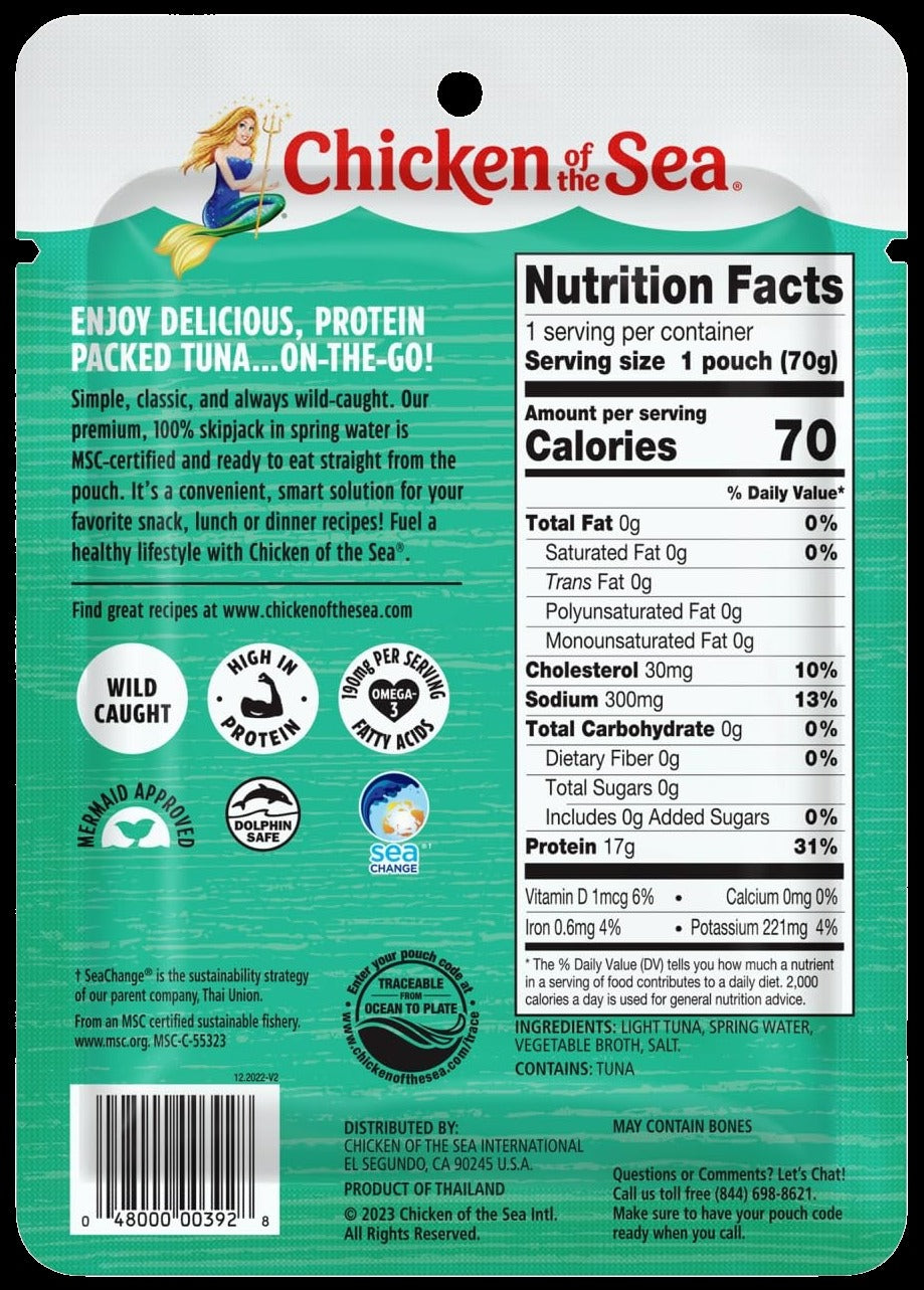 Wild Caught Light Tuna In Spring Water (12 Pack)