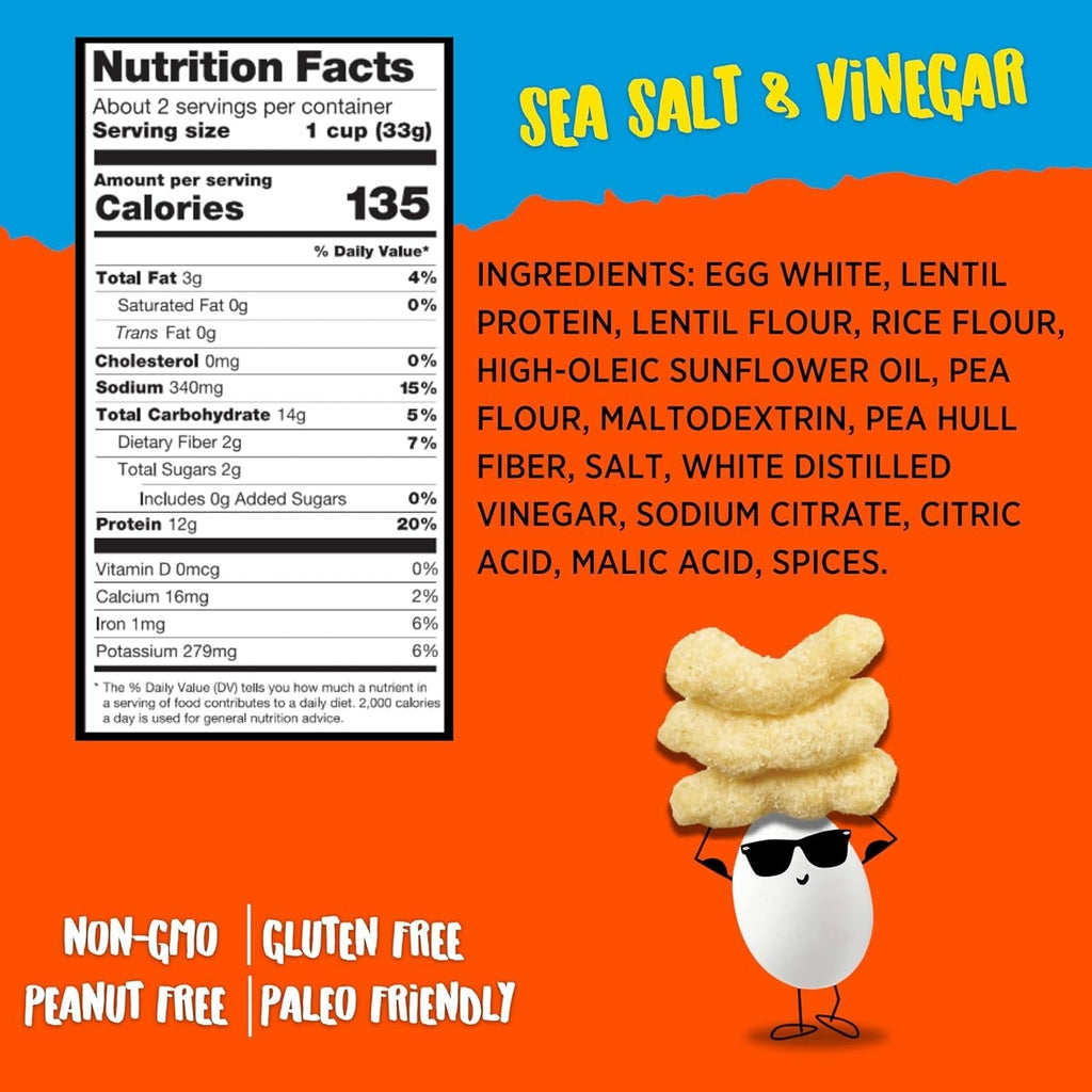 Egg-Cellent Protein Puffs - Sea Salt & Vinegar (4 CT)