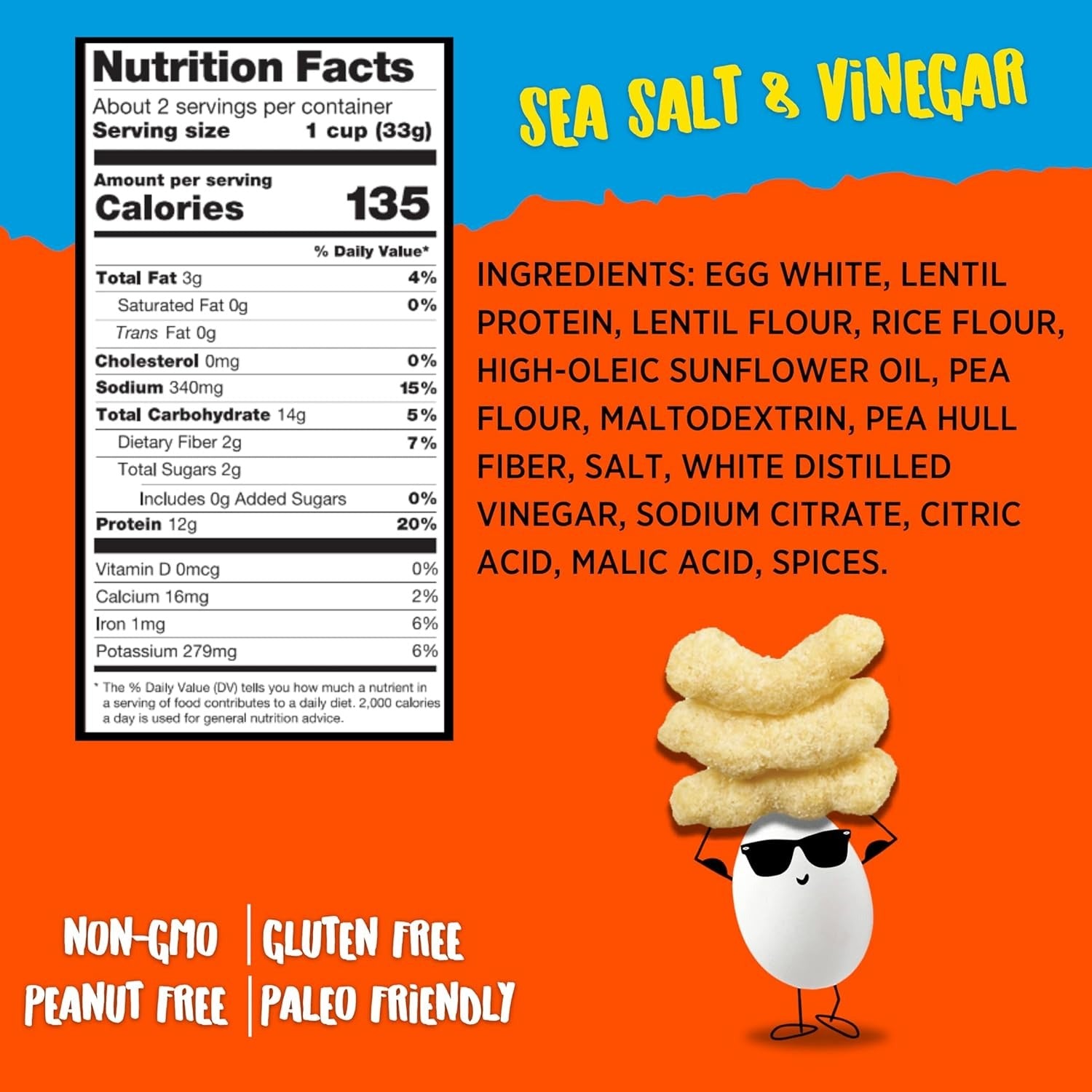 Egg-Cellent Protein Puffs - Sea Salt & Vinegar (4 CT)