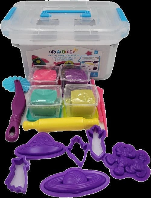 Dough 14Pc Play Set Space (4 CT Dough + Tools)
