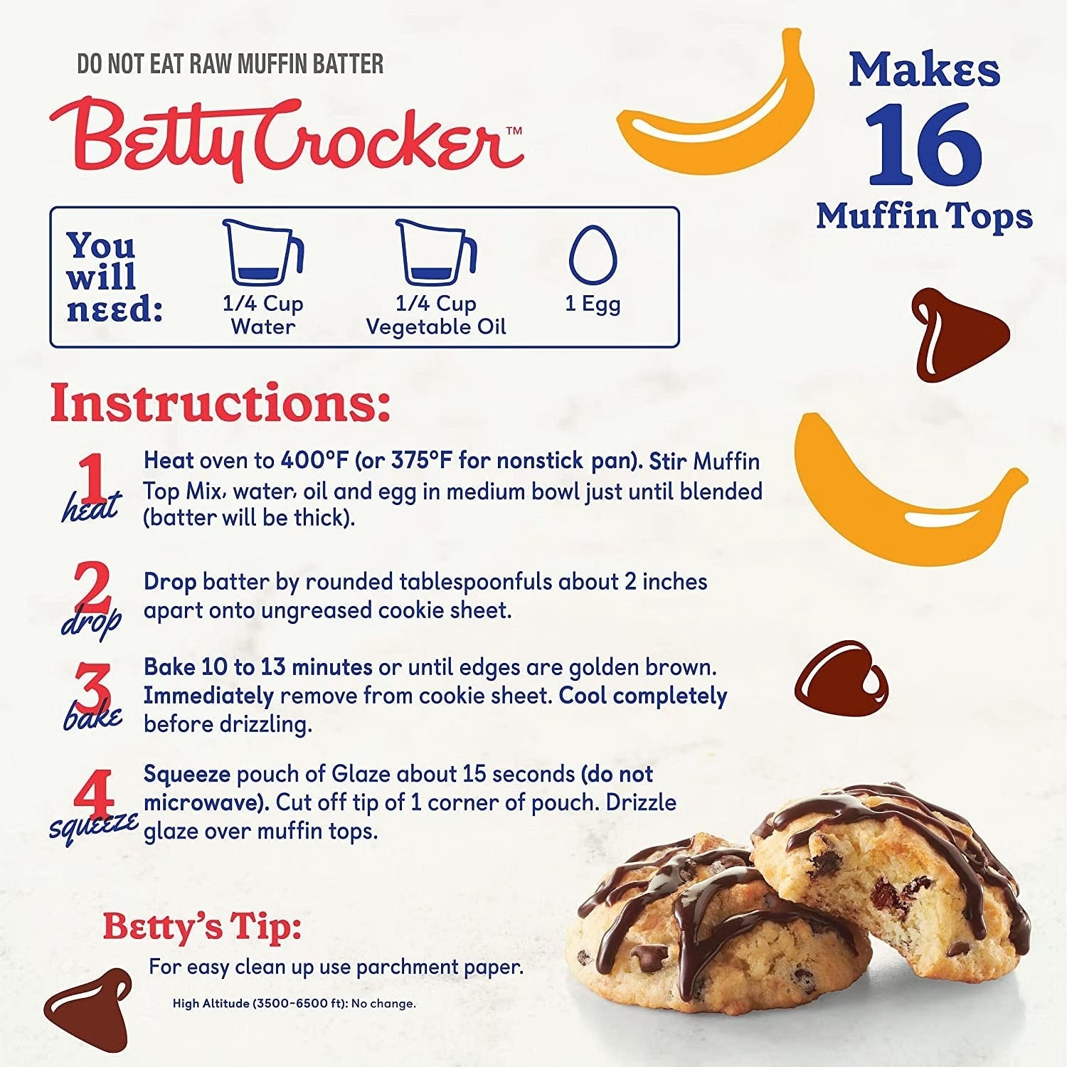Banana Chocolate Chip Muffin Tops Mix