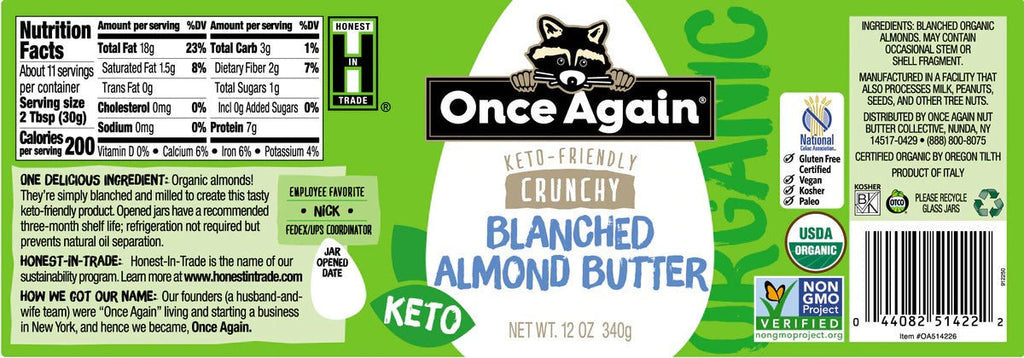Crunchy Blanched Almond Butter