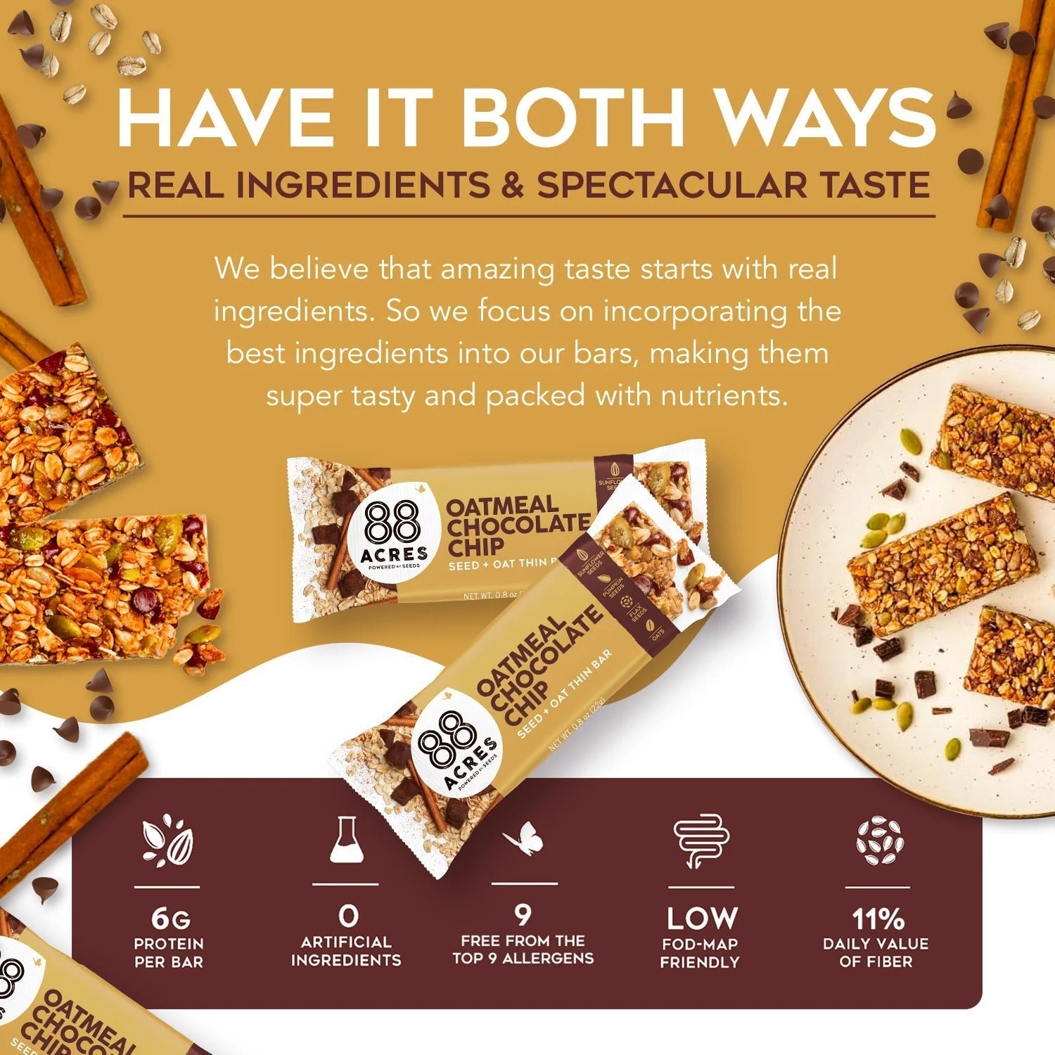 Oatmeal Chocolate Chip Seed & Oat Bar (8 CT)