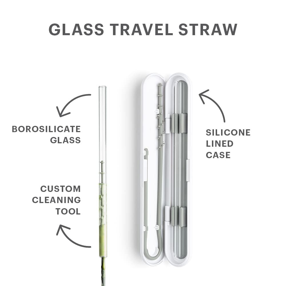Glass Straw Clear - 8 Inches