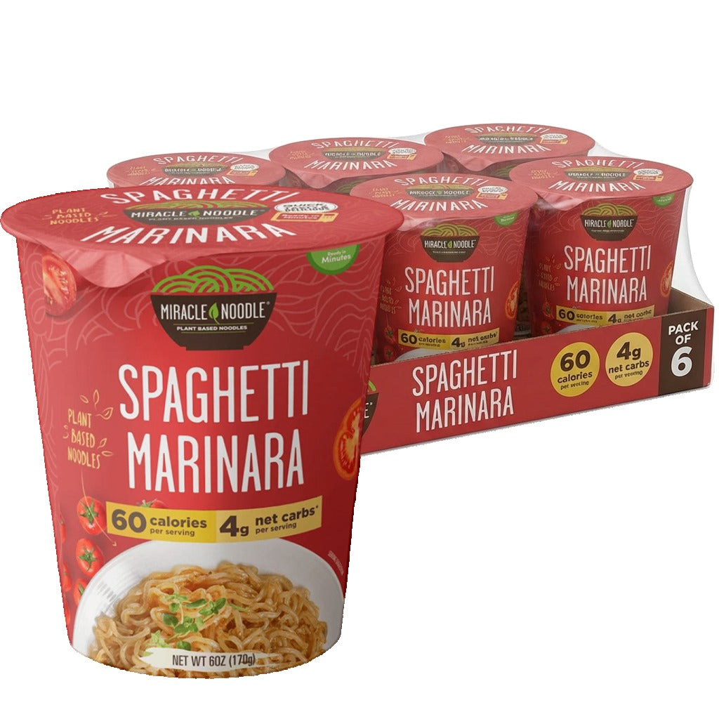 Low Carb Instant Cup Noodles Spaghetti Marinara (6 Pack)