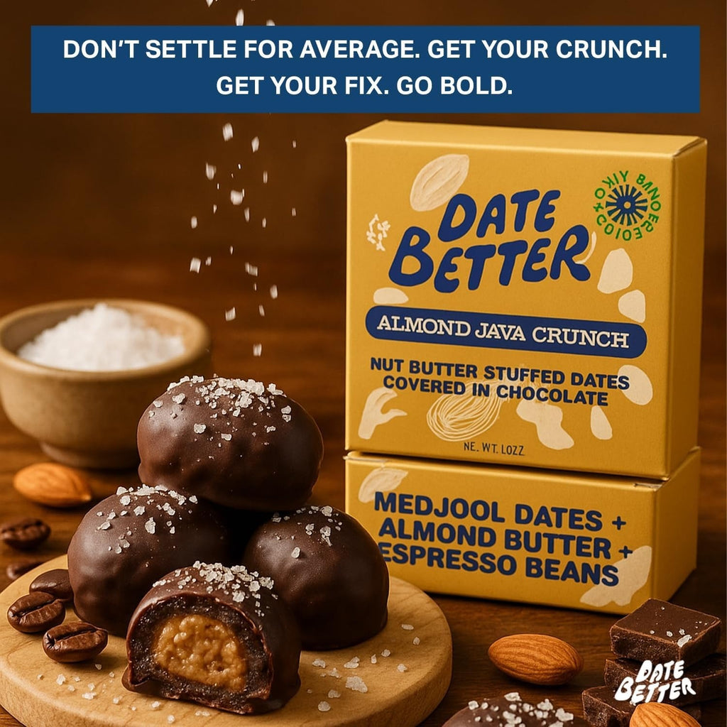 Almond Java Crunch Stuffed Dates