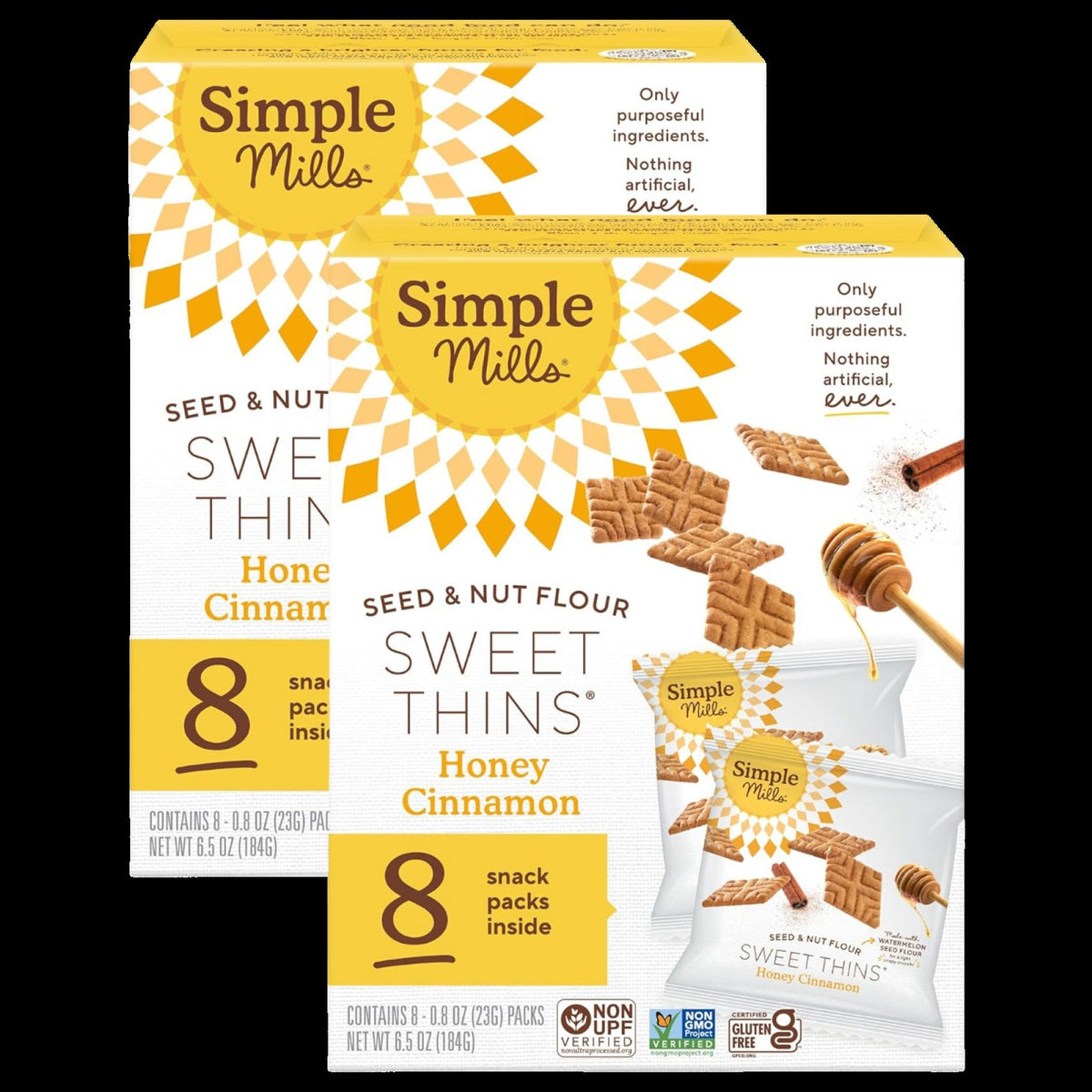Honey Cinnamon Sweet Thin Snackpacks (8 CT) (2 Pack)