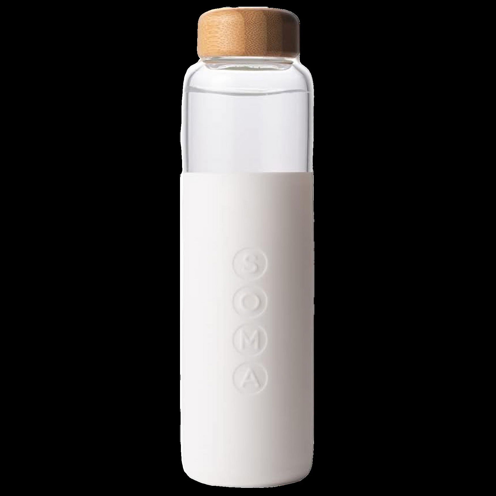 17oz Glass Water Bottle - White