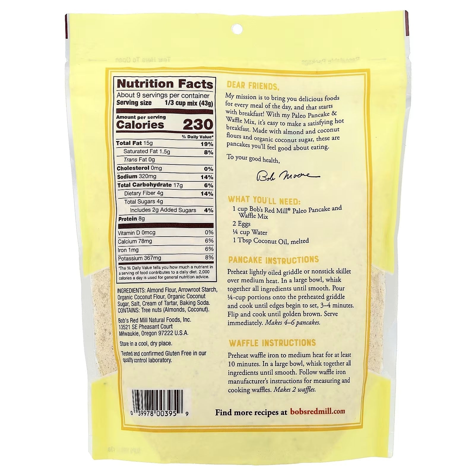 Gluten Free Paleo Pancake & Waffle Mix