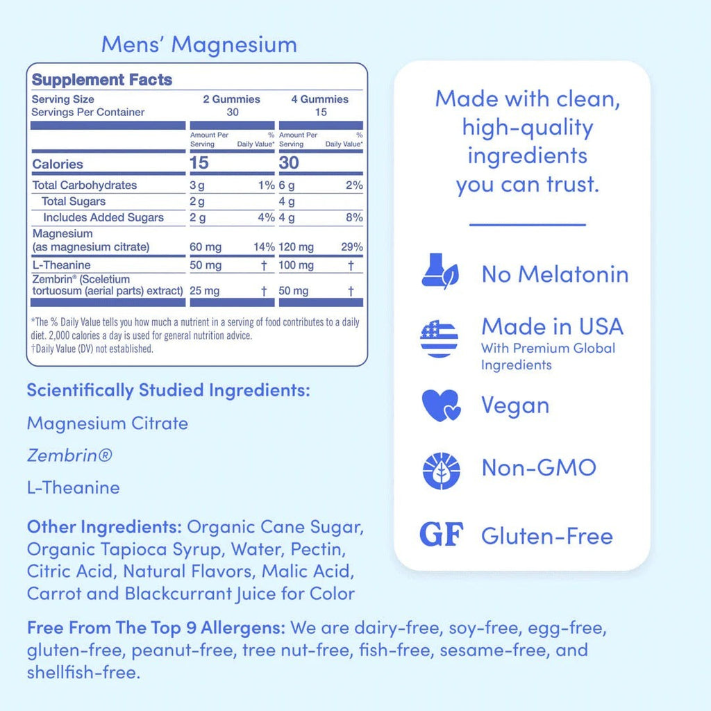 Men's Magnesium Supplement Bottle (60CT)
