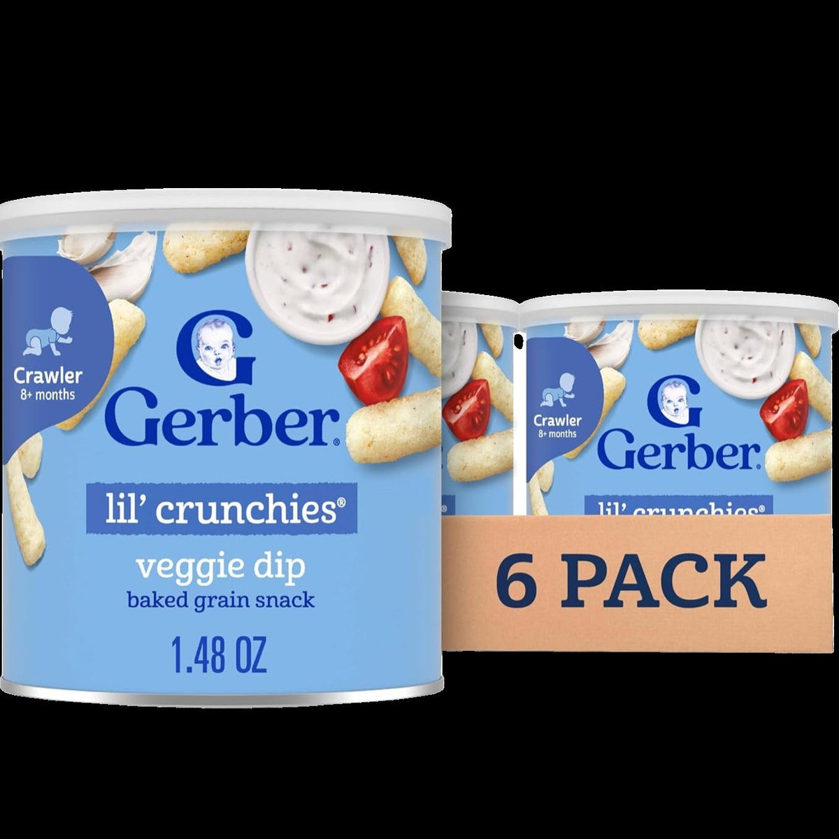 Lil Crunchies Veggie Dip Puffs (6 Pack)
