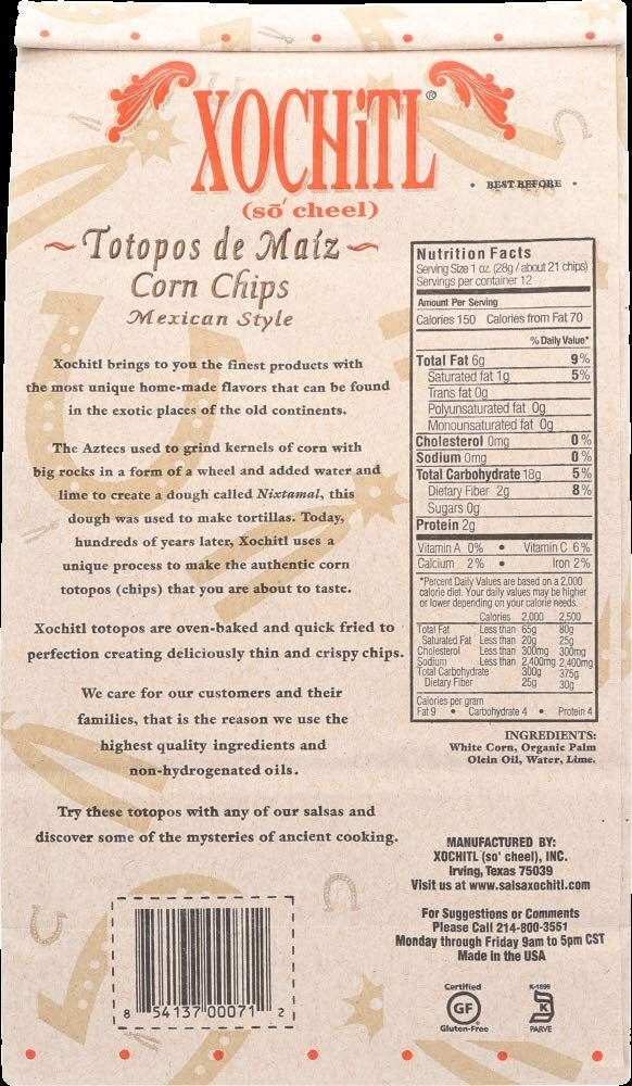 Unsalted Tortilla Chips