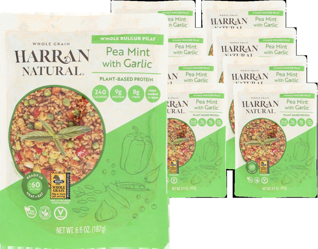 Pea Mint with Garlic Bulgur Wheat Pilaf (8 Pack)