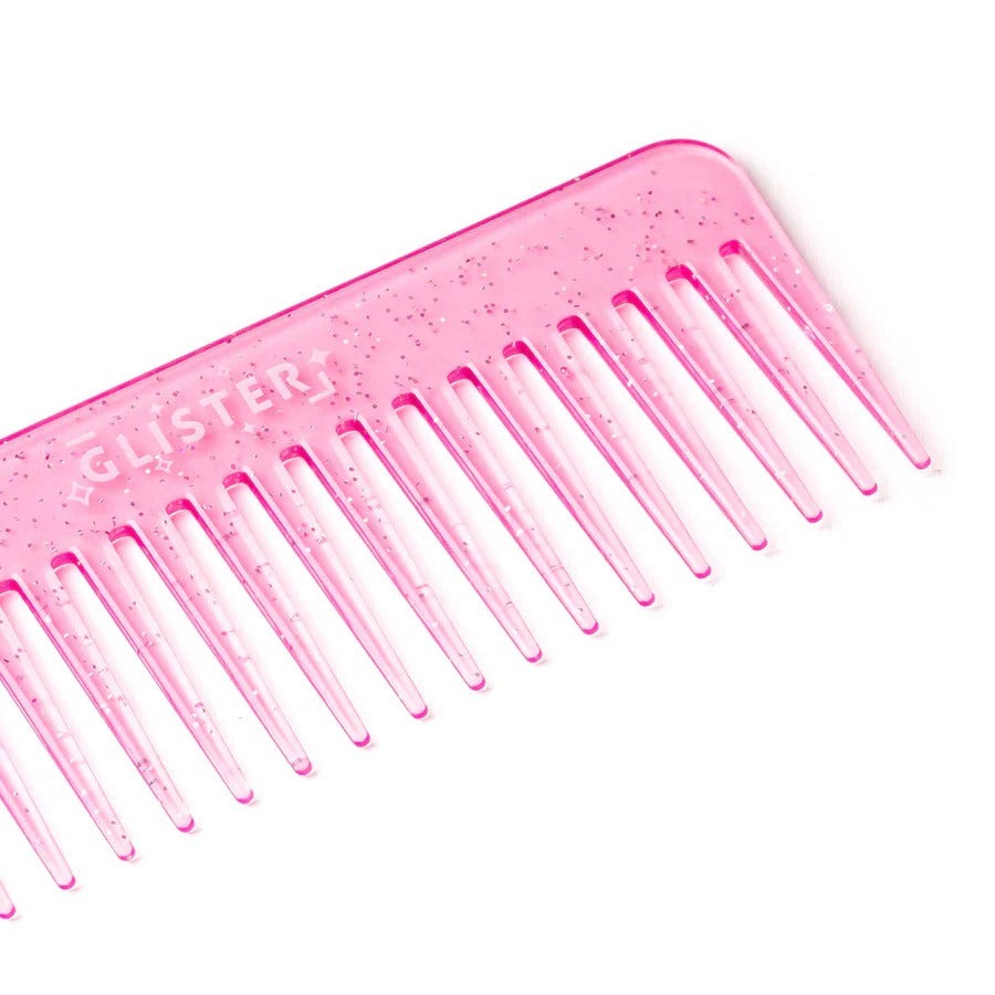 Sparkle Wide Tooth Detangling Comb - Pink