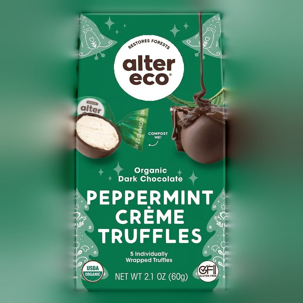 Organic Dark Chocolate Peppermint Truffles