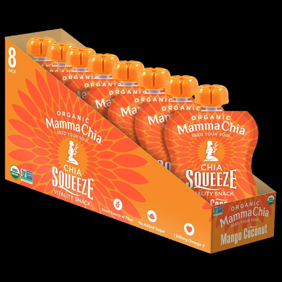 Chia Squeeze Vitality Snack - Mango Coconut (8 Pack)