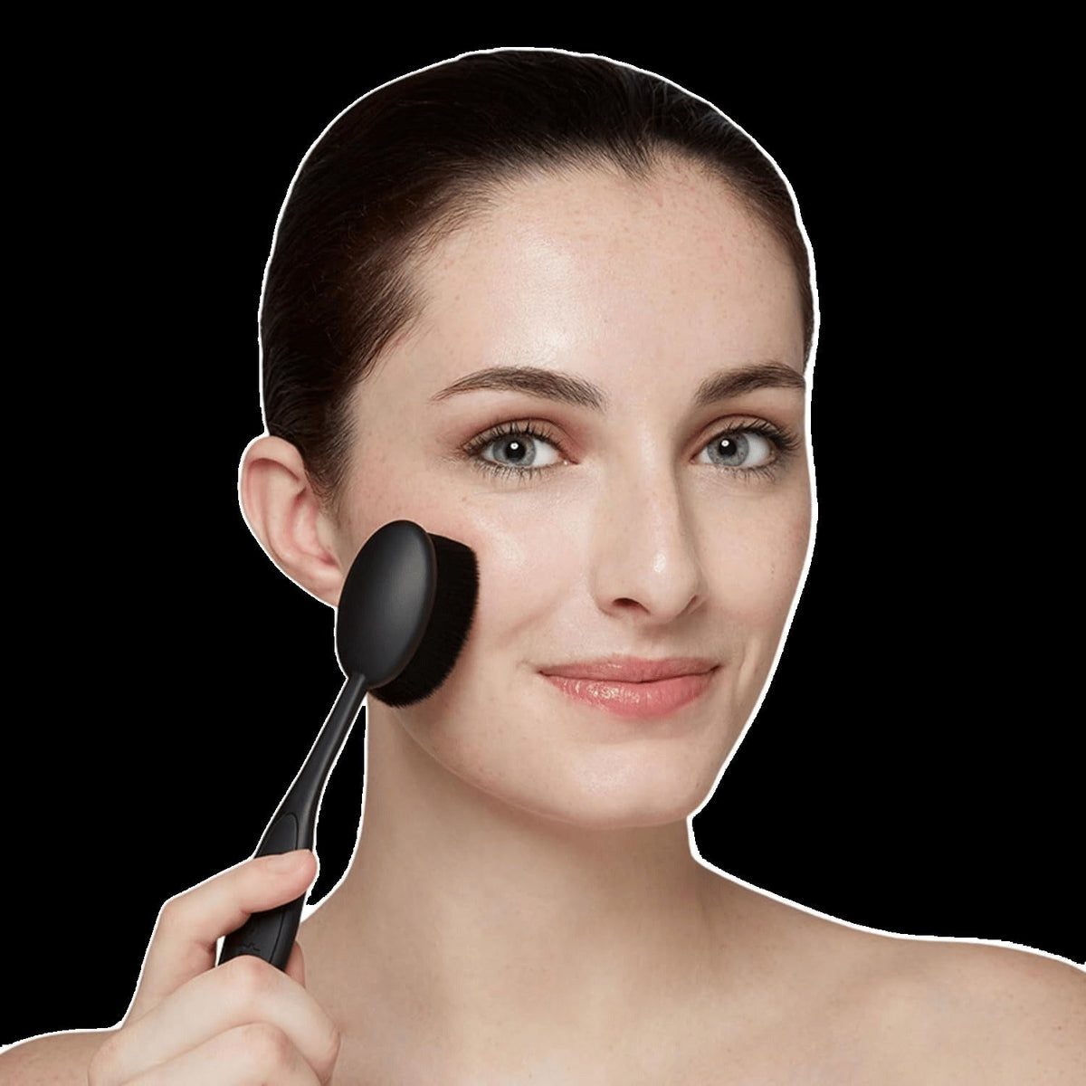 Elite Oval 7 Makeup Brush - Black