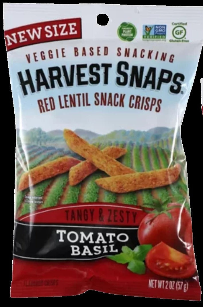 Tomato Basil Red Lentil Crisps Snack (8 Pack)