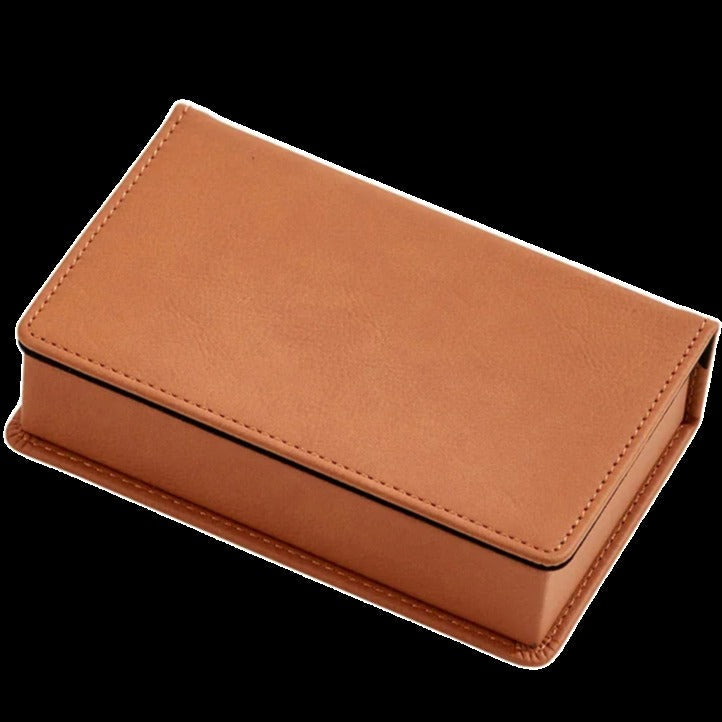Caramel Leatherette 2-Piece Bar Tool Set